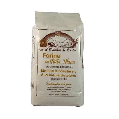 Farine de Mais blanc, moulue à  l'ancienne