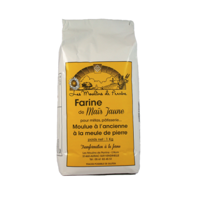 Farine de Mais jaune, moulue à  l'ancienne