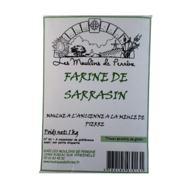 Farine de Sarrasin, moulue à  l'ancienne