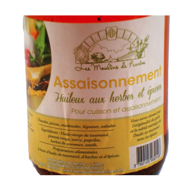 Assaisonement huileux aux herbes et épices