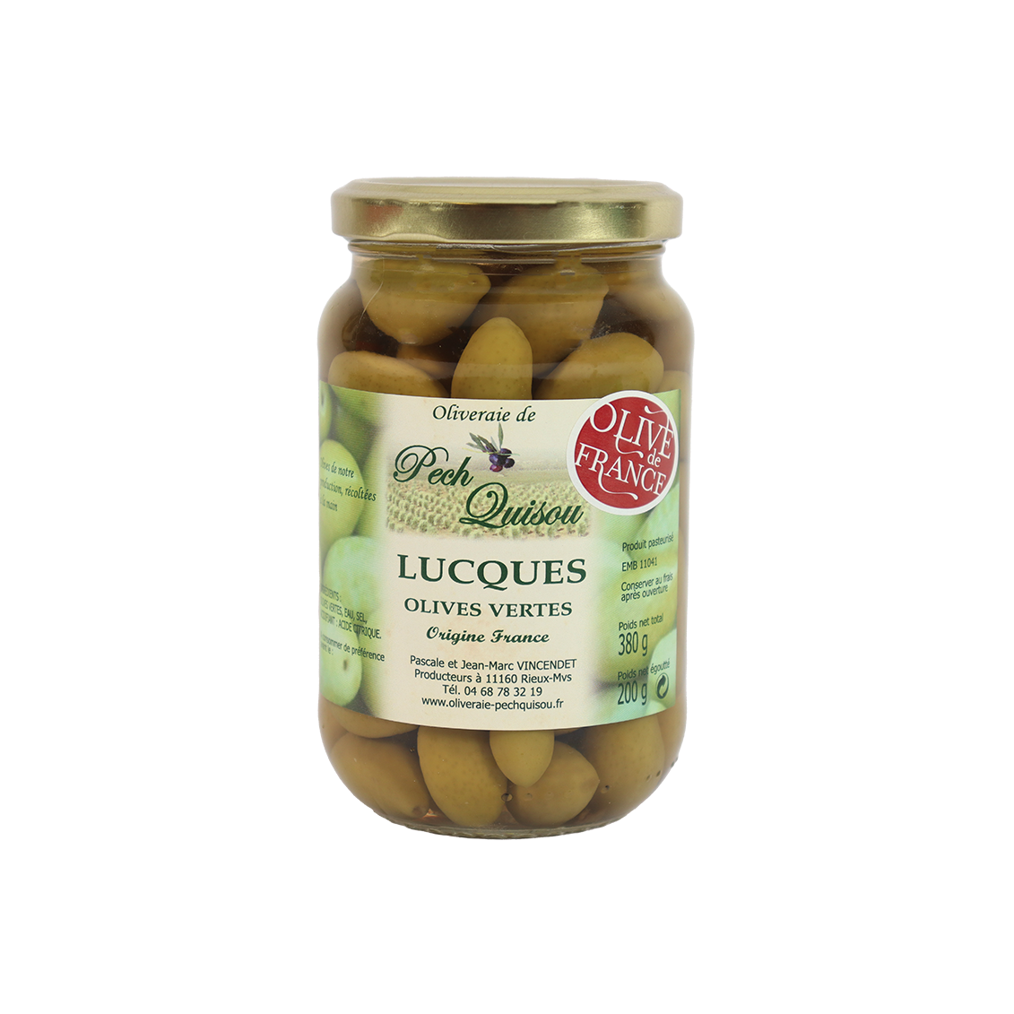 Olive lucques vertes | Apéritif local - Un goût d'ici
