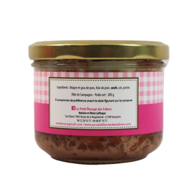 Pâté de campagne de porc noir