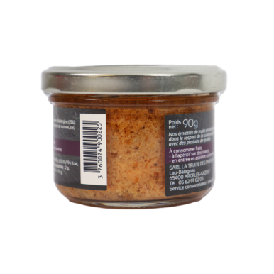 Emietté de truite au caviar d'aubergine