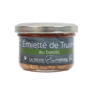Emietté de truite au basilic