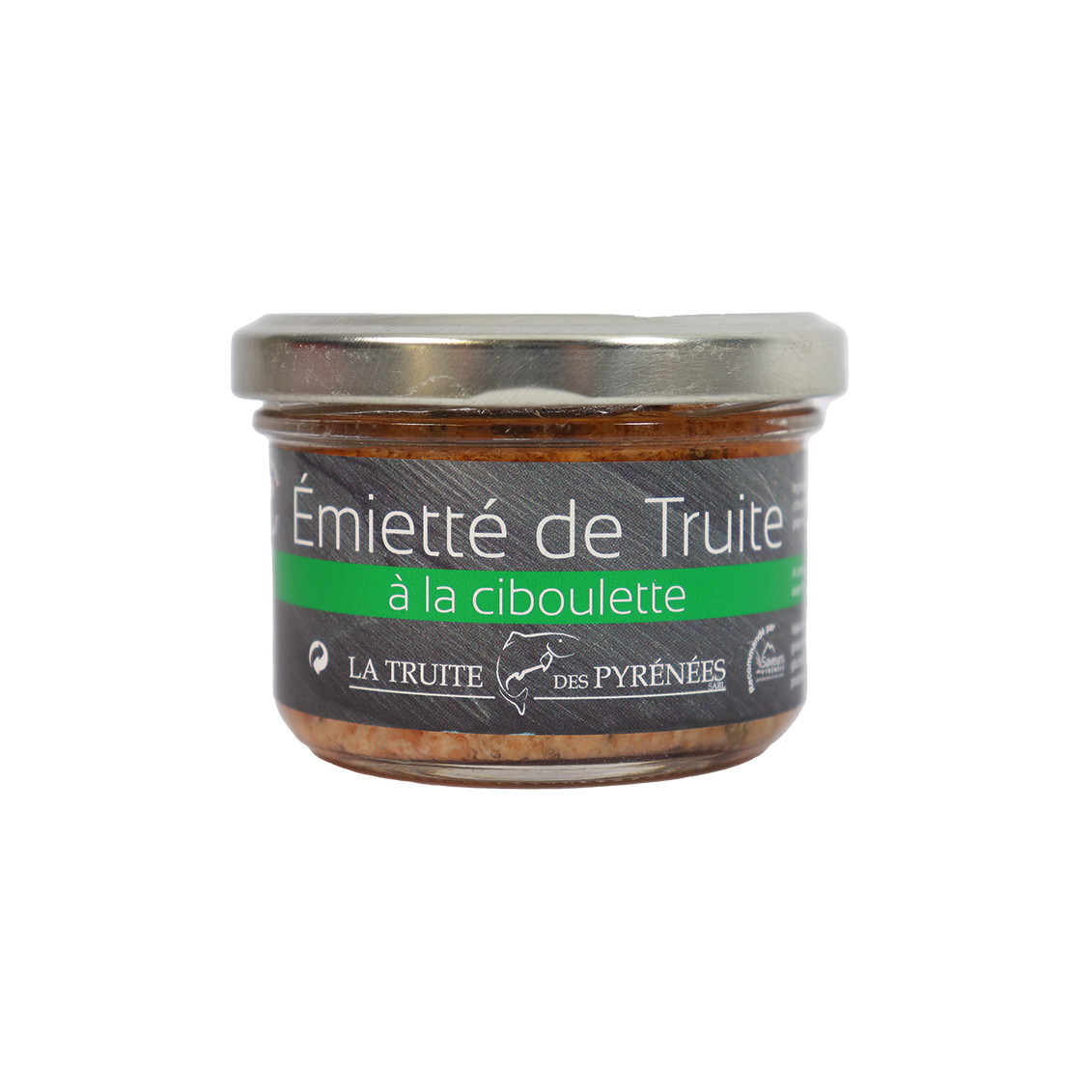 Emietté de truite à  la ciboulette
