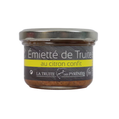 Emietté de truite au citron confit