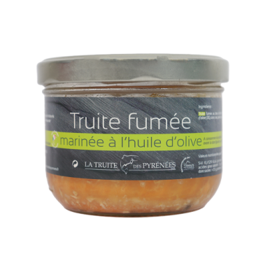 Filet de truite fumée Mariné à  l'huile d'olive