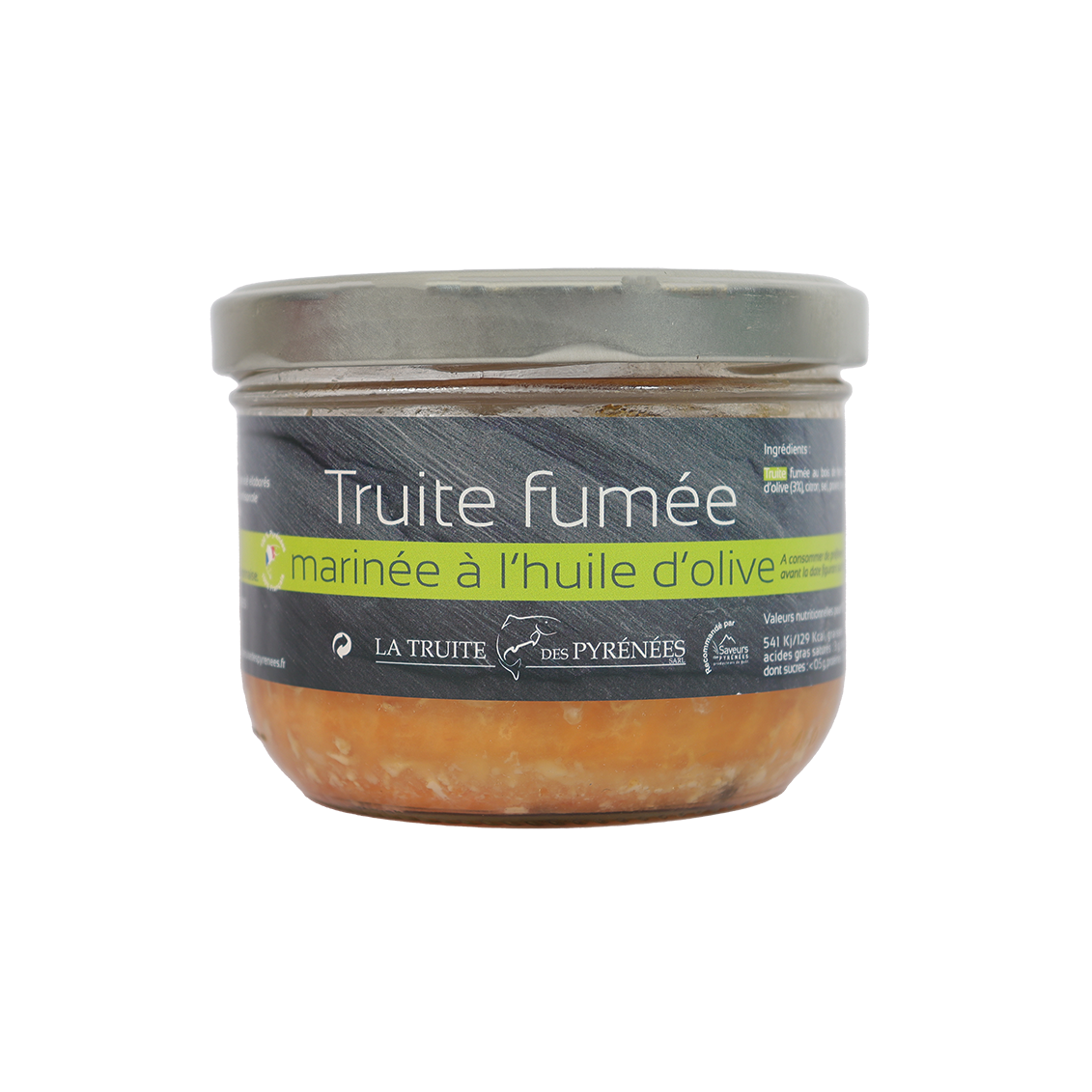 Filet de truite fumée Mariné à  l'huile d'olive